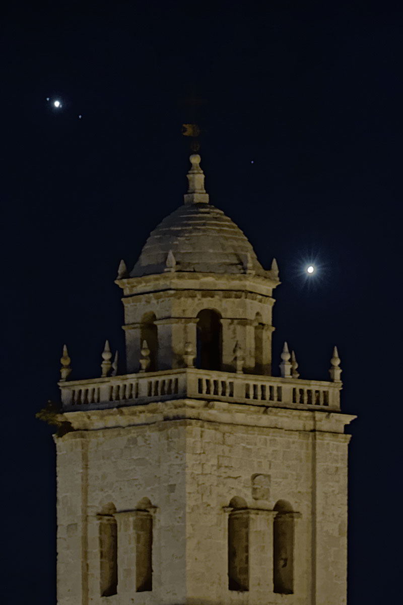 Júpiter y Venus sobre Ciguñuela