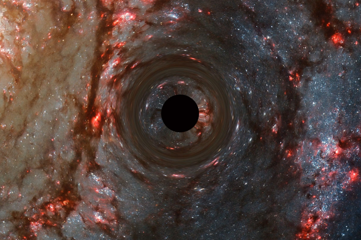 Simulación de una lente gravitatoria