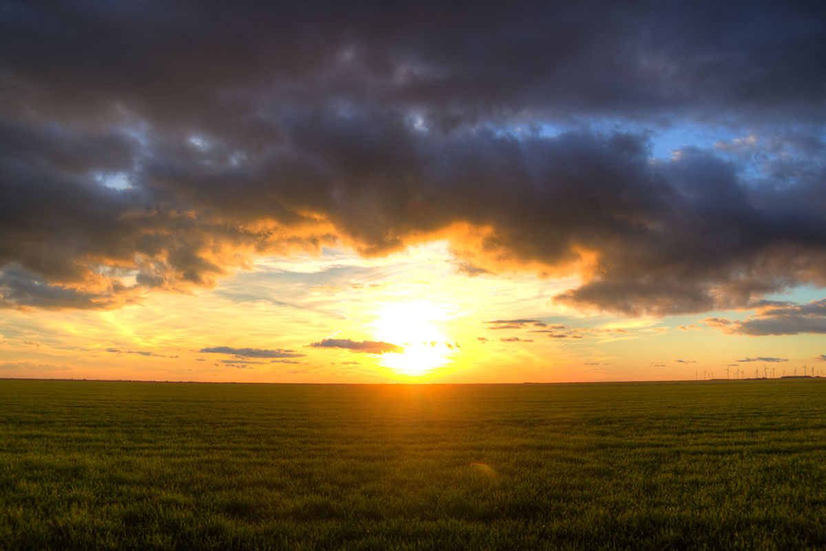 Atardecer desde el punto de observación.