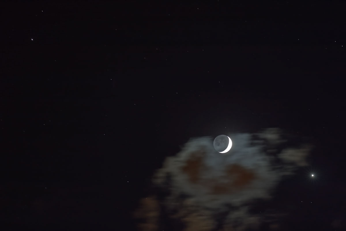 Saturno, Luna y Venus